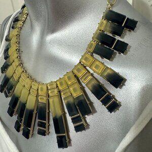 BaubleBar Chunky Blue and Yellow Statement Necklace